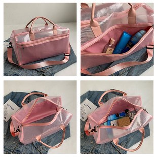 透明游泳收纳包大容量干湿分离运动沙滩健身包短途旅行手提行李包