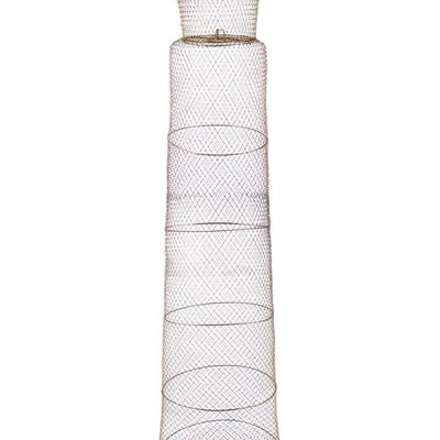 钢丝鱼护铁渔护1.5米镀锌钢丝折叠鱼篓软钢丝渔护鱼笼铁笆篓