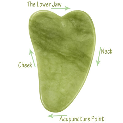 推荐Natural Jade Face Massager Guasha Scraper Stone Gua sha