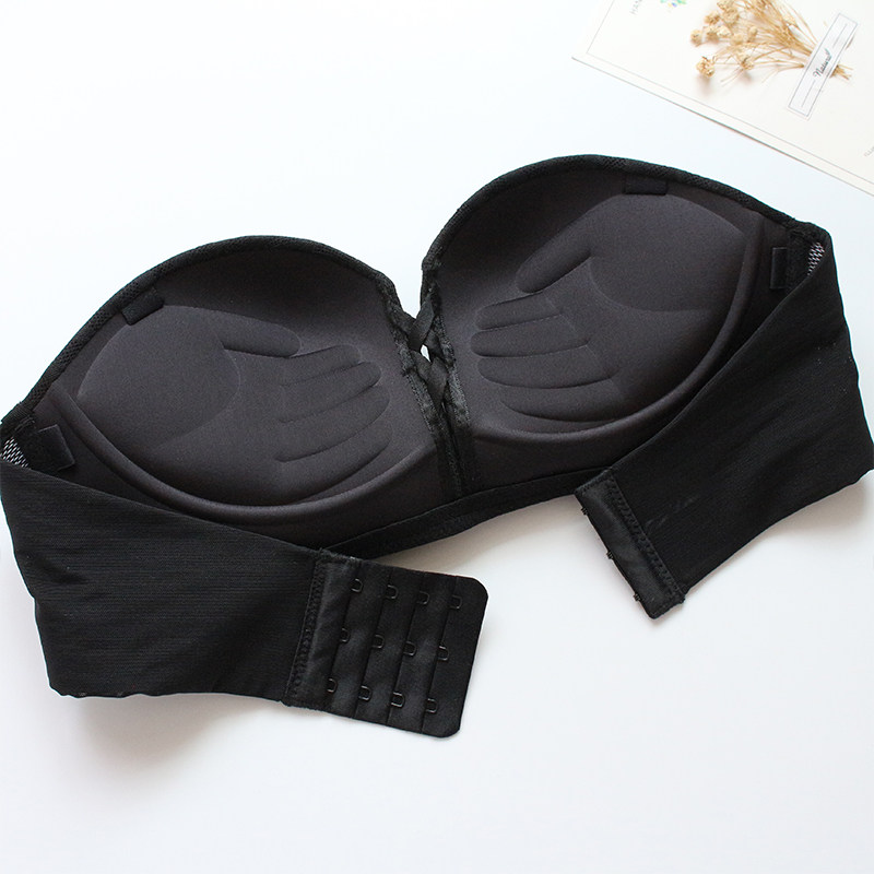 无肩带文胸加厚聚拢半杯隐形女胸贴露肩一字领防滑aa内衣小胸平胸,女士内衣/男士内衣/家居服,文胸,淘宝优惠券,粉丝福利购,淘宝优惠卷