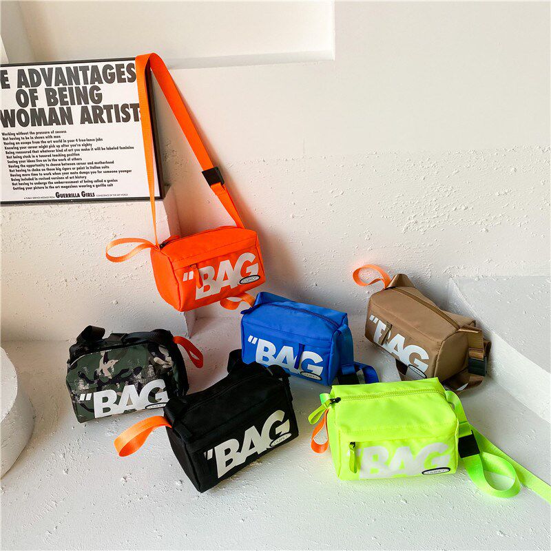 潮酷男童包包新款时尚运动小男孩单肩包帅气女孩斜挎包宝宝游玩包