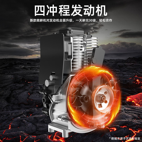 微耕机小型农用多功能汽油旋耕机翻地犁田神器家用锄除草松土开沟