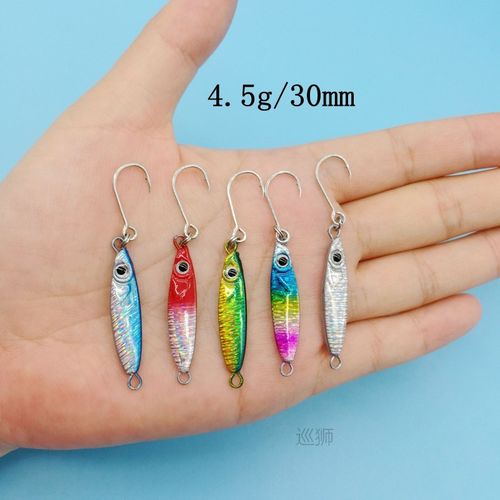 10PCS/LOT  Metal Jig Spoon Lure  with Single hook 3g/6g Shor