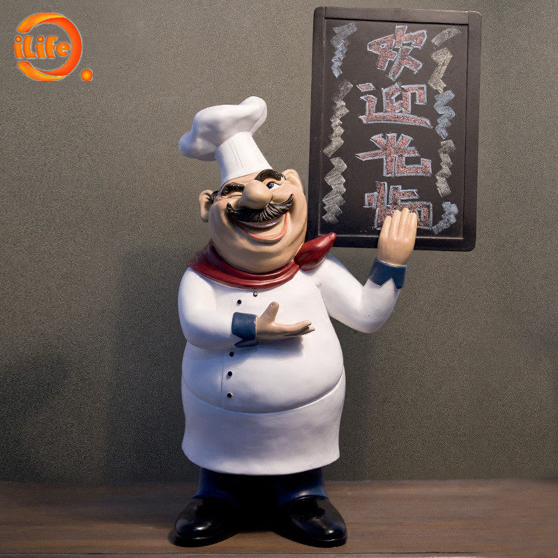 欧式厨师摆件酒店西餐厅面包蛋糕饭店门口开O业礼品摆设道具装饰,家居饰品,装饰摆件,淘宝优惠券,粉丝福利购,淘宝优惠卷