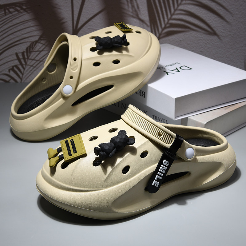 夏季洞洞鞋男潮流个性网红新款情侣款透气防滑踩屎感凉拖鞋男款,流行男鞋,包头拖,淘宝优惠券,粉丝福利购,淘宝优惠卷