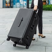 行李箱女新款 2024大容量学生拉杆箱28寸皮箱铝框静音万向轮旅行箱