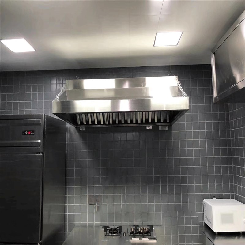 不锈钢油烟罩抽油烟机商用餐饮厨房饭店食堂大功率油烟排烟罩定制
