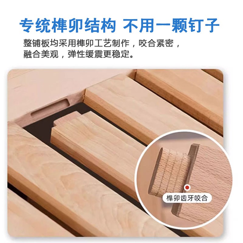 床板实木加厚榉木铺板木硬板床垫定制软床变硬神器榻榻米龙排骨架
