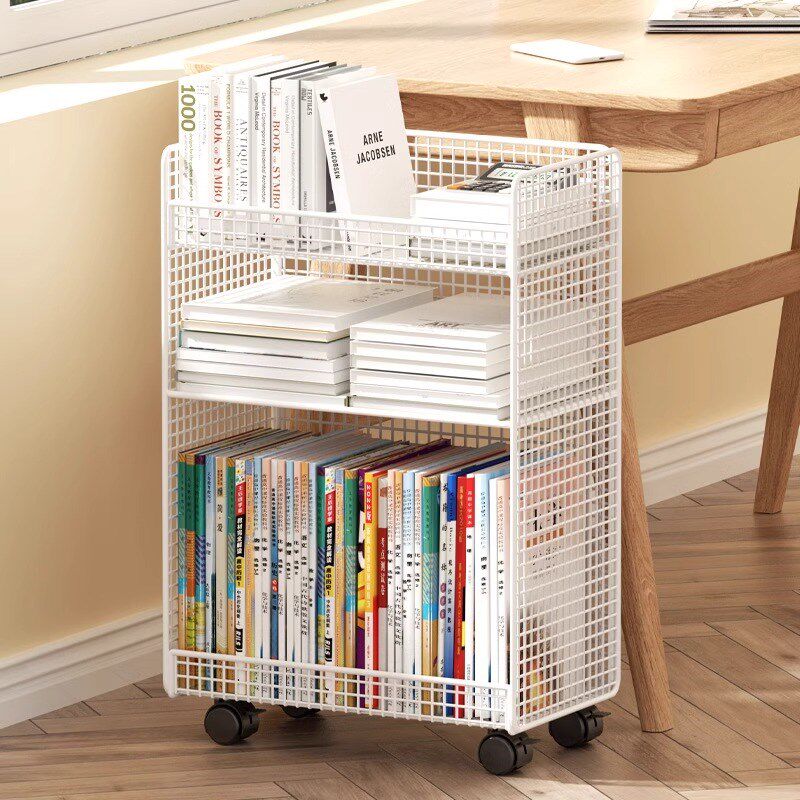 书桌旁小书架移动书箱落地桌下置物架书包收纳架教室放书的收纳箱,收纳整理,书桌收纳置物架,淘宝优惠券,粉丝福利购,淘宝优惠卷