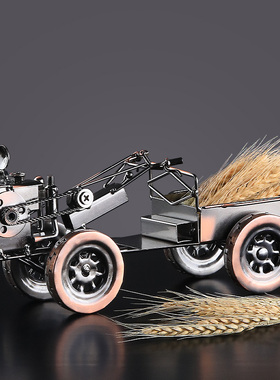 复古怀旧铁艺车红酒架摆件欧式创意家居电视柜酒柜桌面.装饰品摆