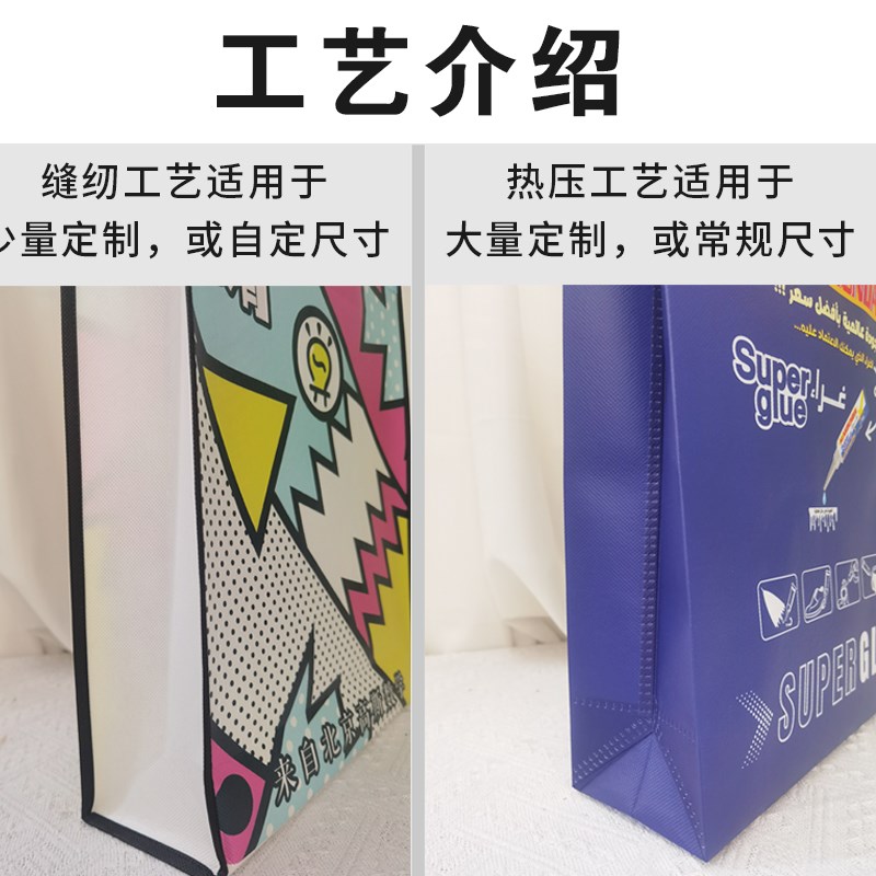 防水无纺布袋覆膜定做包装袋彩色印刷加厚环保手提袋定制印刷logo