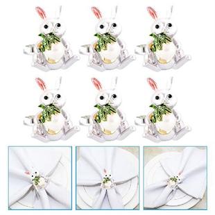 Bunny Buckle Holder Easter Ring Rings Serviette 极速Napkin