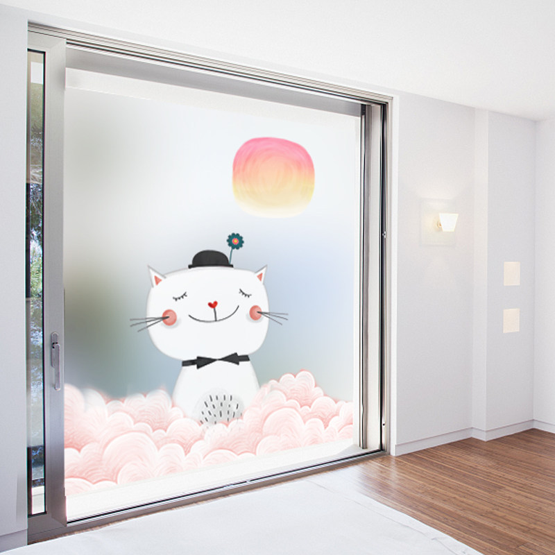 猫咪玻璃贴纸磨砂膜自粘遮光窗A户纸防窥透光不透明玻璃门贴纸窗,家居饰品,玻璃膜/贴,淘宝优惠券,粉丝福利购,淘宝优惠卷