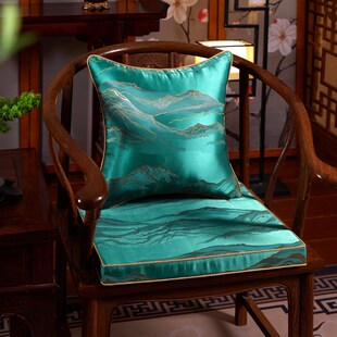 新中式椅垫红木沙发坐垫餐桌餐椅垫实木圈椅茶椅垫凳子座椅垫定制