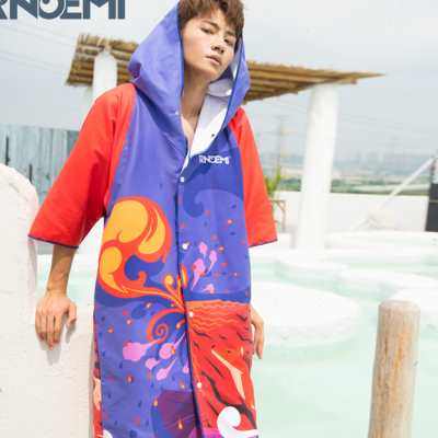 游泳浴袍旅行斗k篷浴巾海边沙滩披风衣吸水速干大毛巾男女大人