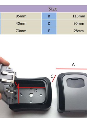 Door Lock with 4 Digit Combination Password Zinc Alloy caja