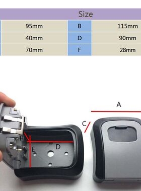 Door Lock with 4 Digit Combination Password Zinc Alloy caja