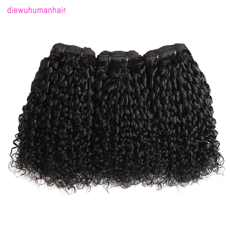 12ASuper Grade pixie curly Peruvian Hair Double Drawn Bundle