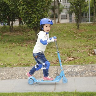 加厚加宽闪光三轮儿童滑板车带减震可折叠滑滑车踏板车单脚溜溜车