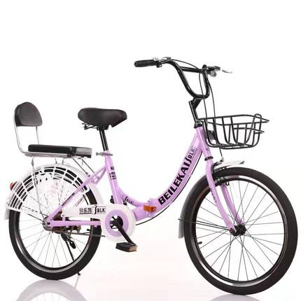 免安装折叠变速自行车20-22-24C-26寸学生男女成人实心胎代步单车