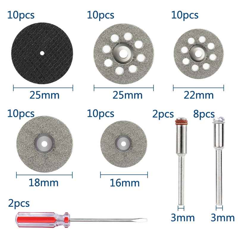 速发62Pcs Diamond Cutting Disc Circular Saw Blade 30Mm Shank