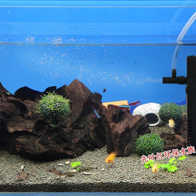 希腾小鱼缸乌龟缸水族箱低水位内置循环净水增氧过滤W器立式潜水