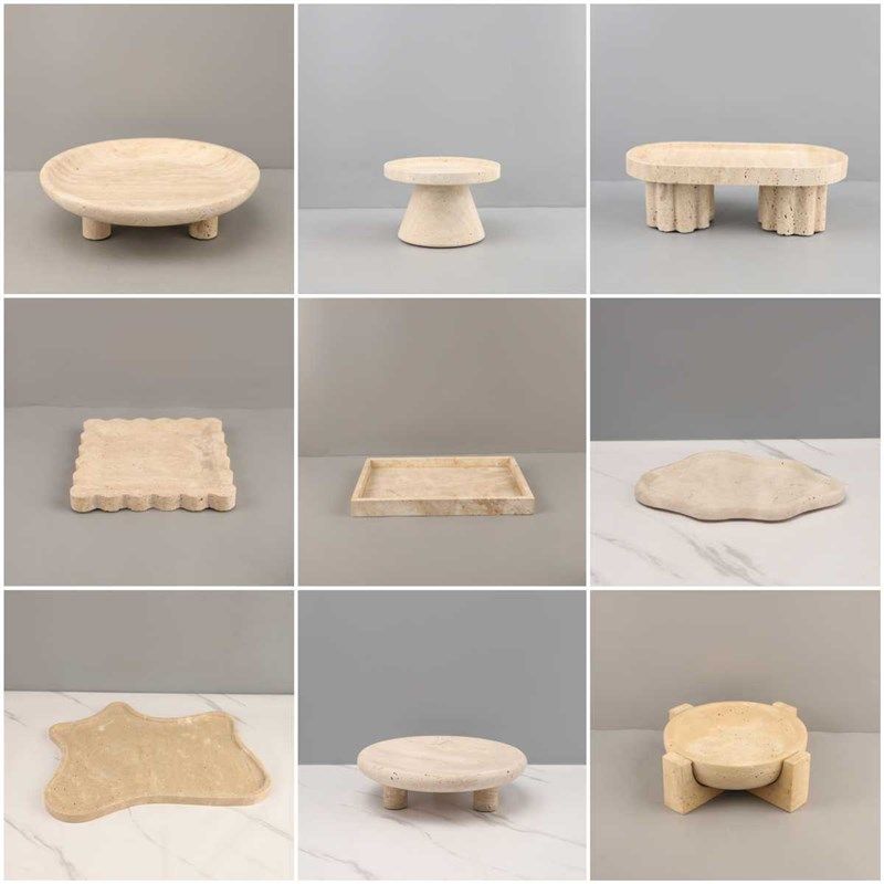 现代简约天然大理石洞石果盘托盘摆件样板间客厅茶几家居软装饰品,家居饰品,果盘/果篓,淘宝优惠券,粉丝福利购,淘宝优惠卷