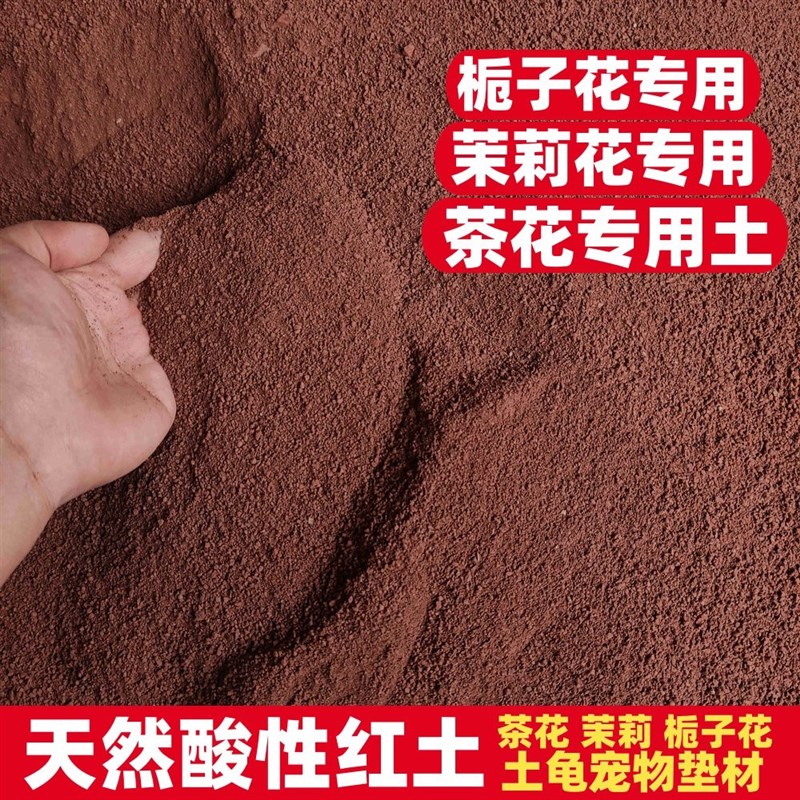 厂家红土泥天然养龟垫材茶花土茉莉栀子花专用颗粒营养土酸性冬眠