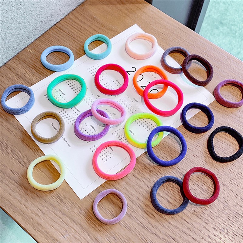 推荐25-100PCS Diameter 5cm Hair Scrunchy For Women Hair Band