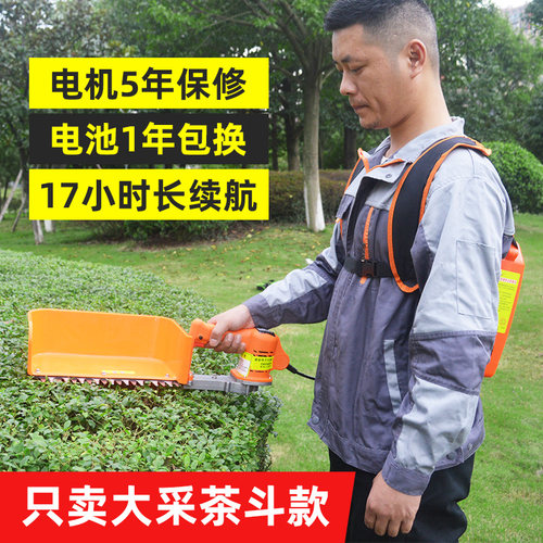 24V无刷电动采茶机神器充电式单人小型茶叶采摘修剪茶树机绿篱机