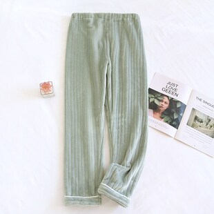 孕妇睡裤秋冬加绒居家可调节产妇保暖不勒肚春秋托腹裤家居长裤