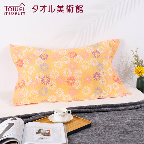 夕才儿美术馆一广毛巾家用纯棉高档枕巾纱布毛圈柔软舒适家用枕巾