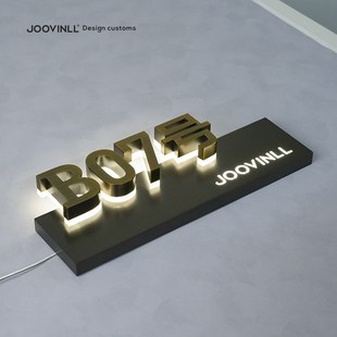 订制庭院别墅入户门牌户外防水发光门牌家用定制数字号码牌不锈钢