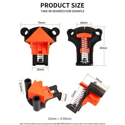 极速12PCS Woodworking Clamps 60/90/120 Degree Clamp Adjustab