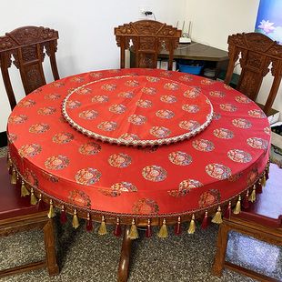 定制新中式中国古典电视柜茶桌实木家具圆桌台垫桌旗桌