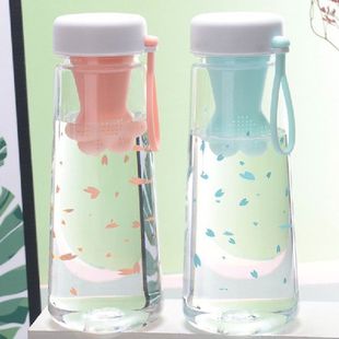 Water Plastic Transparent Cute Outdoor Bottles 550ml 推荐