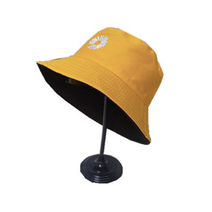 化疗帽子盆帽假发帽子可拆卸带头发的帽子夏款草帽折叠透气薄女士