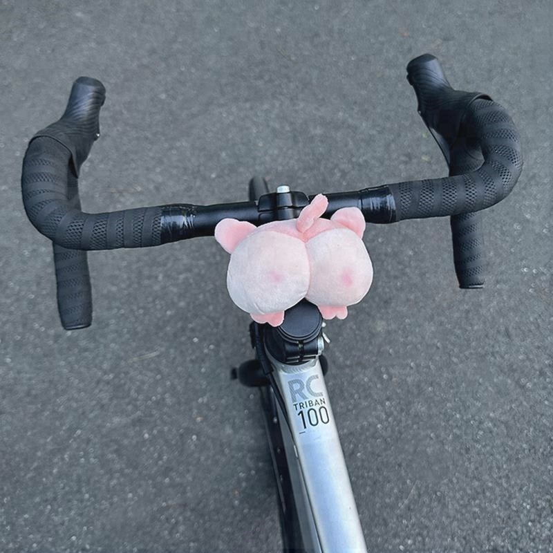 自行车装饰玩偶公仔山地车骑行装备挂件柯基PP魔术贴车把车架配饰