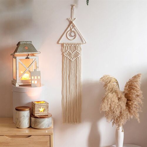 *Nordic Star Moon Macrame Dream Catcher Boho Room Decor Room