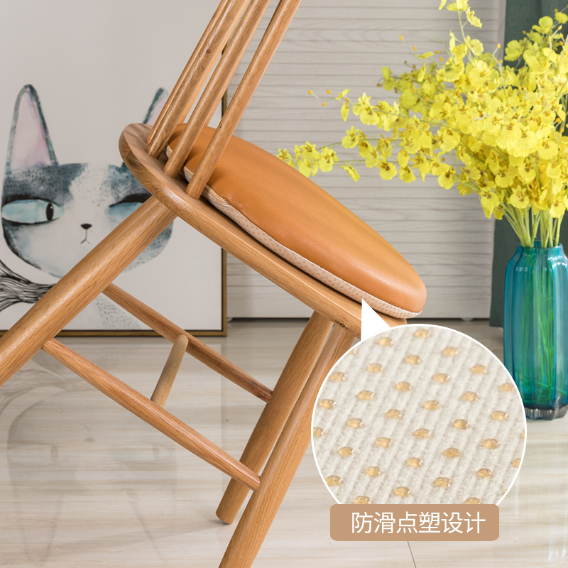 圆形记忆棉坐垫椅垫吧台卡座地上座垫办公久坐皮质防滑圆凳屁金小