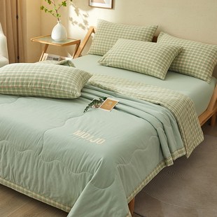 a类纯棉空调被100全棉新疆棉花可机洗夏凉被四件套夏季 被子 天薄款