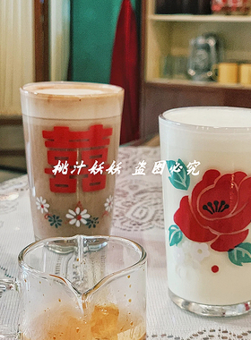 怀旧老物件摆件8090年代生活布景装饰拍摄道O具老式旧玻璃水杯茶