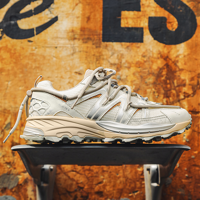 户外机能鞋登山老爹鞋男款鞋2023夏季新款防滑厚底徒步爬山运动鞋