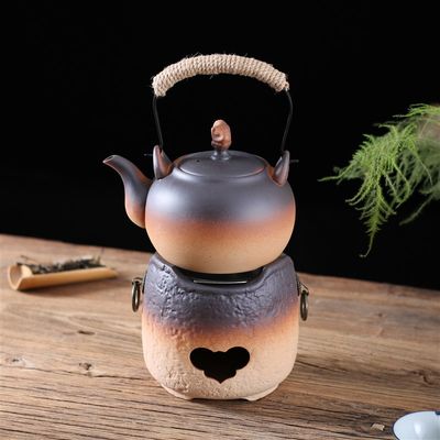 家用室内围炉煮茶炭炉户外v酒精炉煮茶器陶瓷烤火木碳炉烧水壶