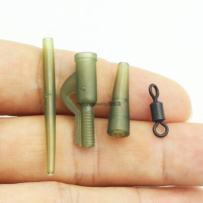 40PCS/Set p Fishing Safety Lead  Rig ail Rubber Cone Ant