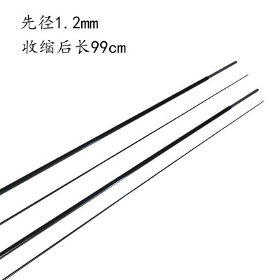 DIY路亚竿1.92米UL调竿胚马口竿葫芦型碳素2节空心上黑亮漆素材