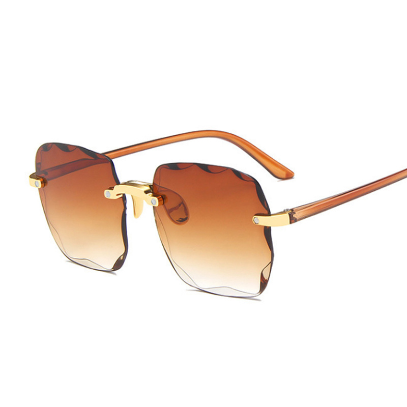 速发Square Sunglasses Woman Brand Designer Fashion Rimless G