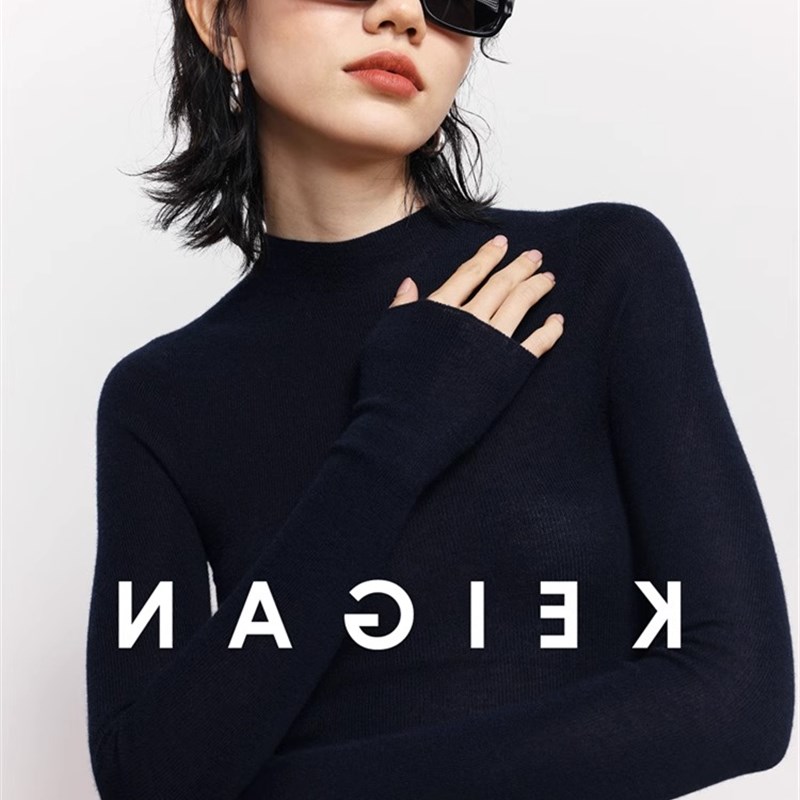 高级感软糯半高领打底衫女2023秋冬新款紧身毛衣内搭正肩针织上衣