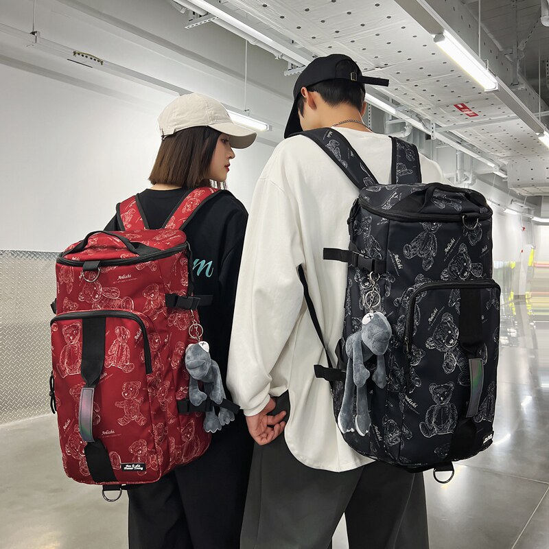 新款多用双肩包男电脑包女大学生书包潮流单肩包大容量出差旅行包