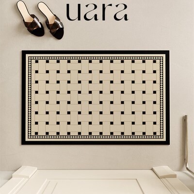 UARA【莫比】复古风高级感入户门地垫防滑进门脚垫子可擦洗垫子